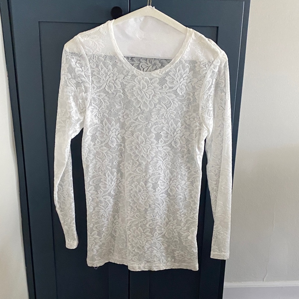 Ariat Ivory Lace Long Sleeve Top